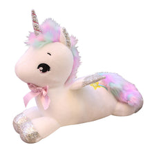 Load image into Gallery viewer, Fairy tale world unicorn pillow doll plush toy can hold sleeping pillow baby lucky toy soft filled horse doll squishy dolls