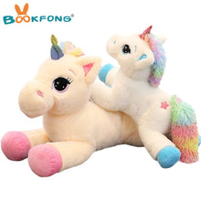 Load image into Gallery viewer, BOOKFONG 40-80cm Unicorn Stuffed Animals Plush toy Unicorn Animal Horse High Quality Cartoon Gift For Children