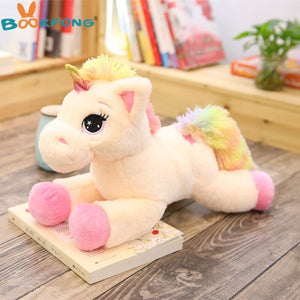 BOOKFONG 40-80cm Unicorn Stuffed Animals Plush toy Unicorn Animal Horse High Quality Cartoon Gift For Children