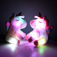 Load image into Gallery viewer, 25-40cm LED Unicorn Plush Toys Plush Light Up Toys Stuffed Animals Cute Pony Horse Toy Soft Doll Kids Toys Xmas Birthday Gifts
