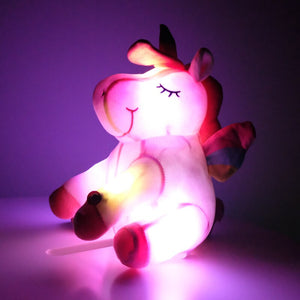 25-40cm LED Unicorn Plush Toys Plush Light Up Toys Stuffed Animals Cute Pony Horse Toy Soft Doll Kids Toys Xmas Birthday Gifts