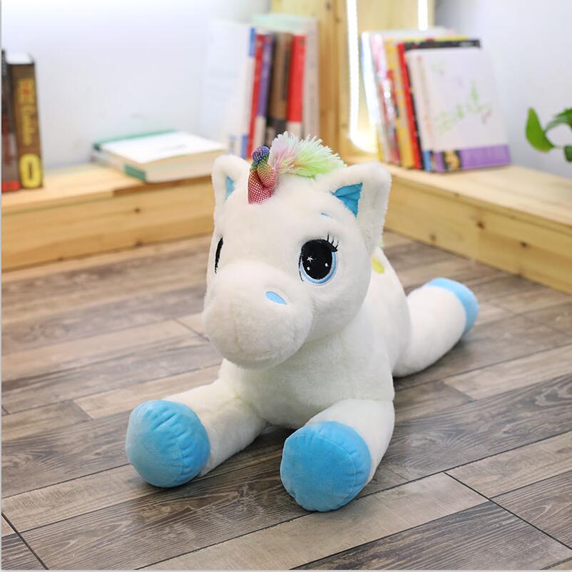 BOOKFONG 40-80cm Unicorn Stuffed Animals Plush toy Unicorn Animal Horse High Quality Cartoon Gift For Children