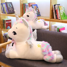 Load image into Gallery viewer, Fairy tale world unicorn pillow doll plush toy can hold sleeping pillow baby lucky toy soft filled horse doll squishy dolls